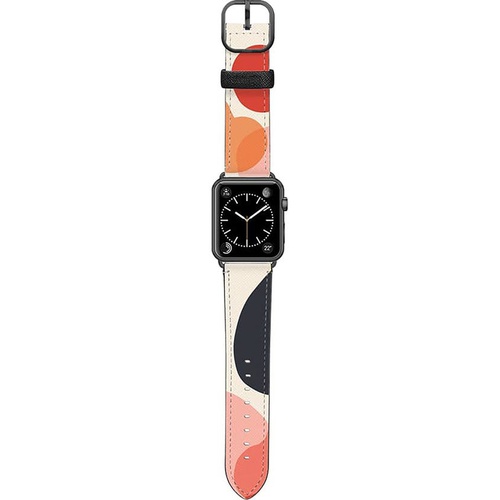  CASETiFY Cool Beans Saffiano Faux Leather Apple Watch Strap_PINK/ BLUE/ SPACE GREY