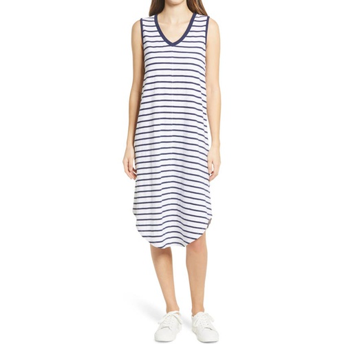  Caslon Shirttail Tank Dress_WHITE- NAVY P JOSEPHINE STRIPE