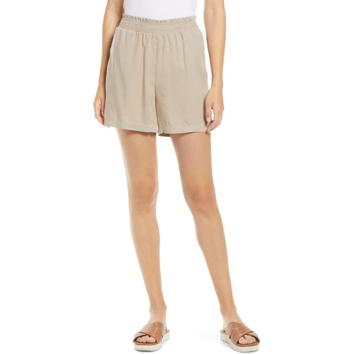  Caslon Elastic Waist Shorts_TAN COBBLESTONE