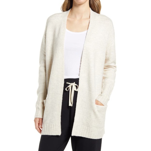  Caslon Open Front Cardigan_BEIGE OATMEAL LIGHT HEATHER