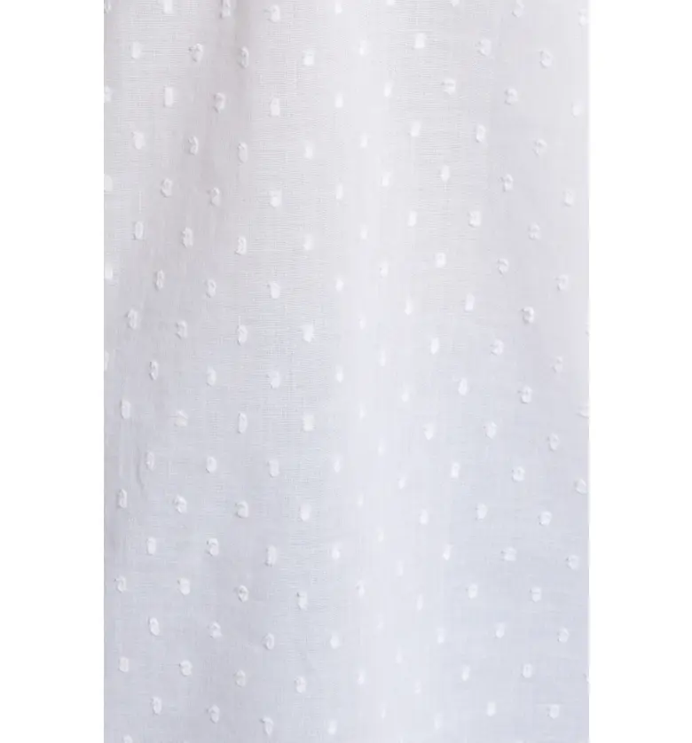  Caslon Three-Quarter Sleeve Button-Up Blouse_WHITE