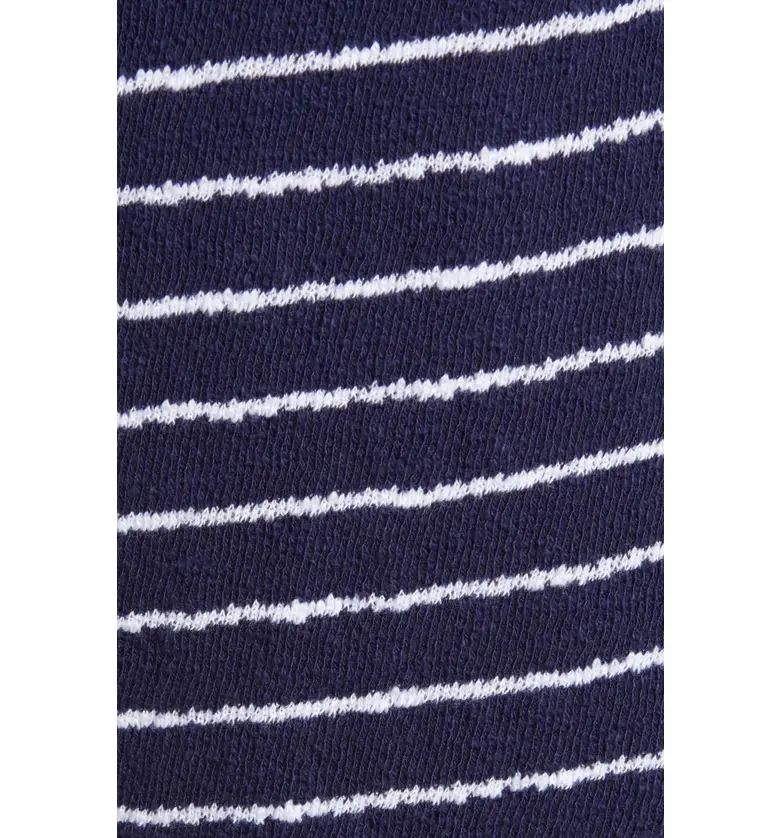  Caslon Stripe Cotton Hoodie_NAVY- WHITE STRIPE