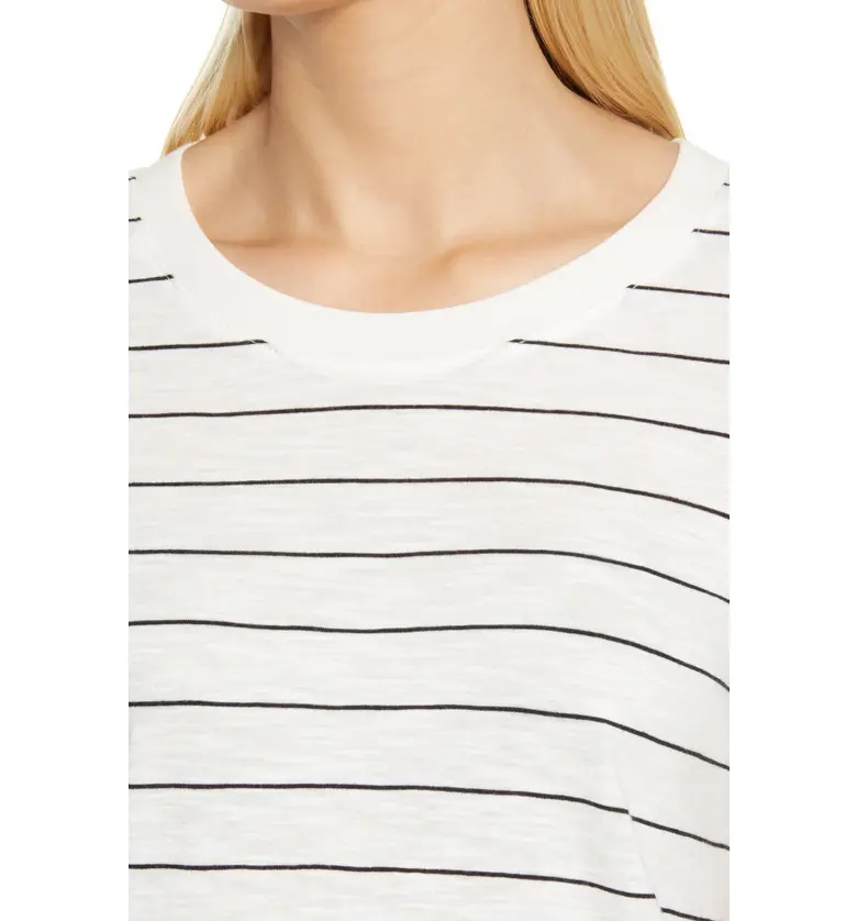  Caslon Eased T-Shirt_WHITE- GREY STRIPE