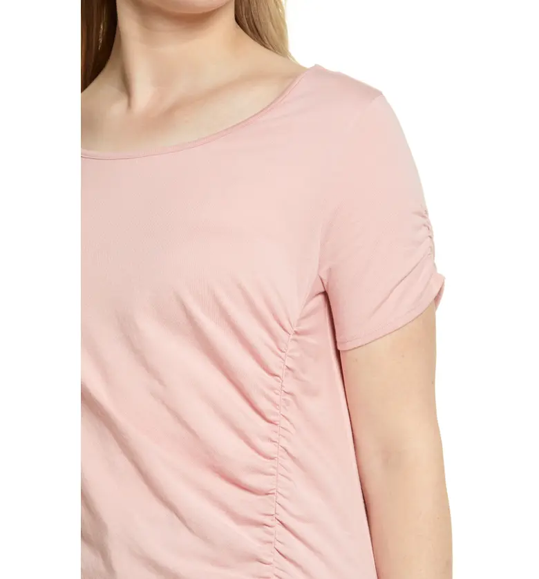  Caslon Ruched Knit T-Shirt_PINK BRIDE