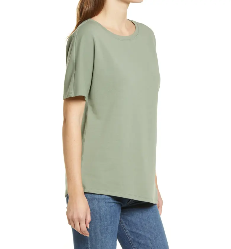  Caslon Asymmetrical T-Shirt_GREEN DUNE