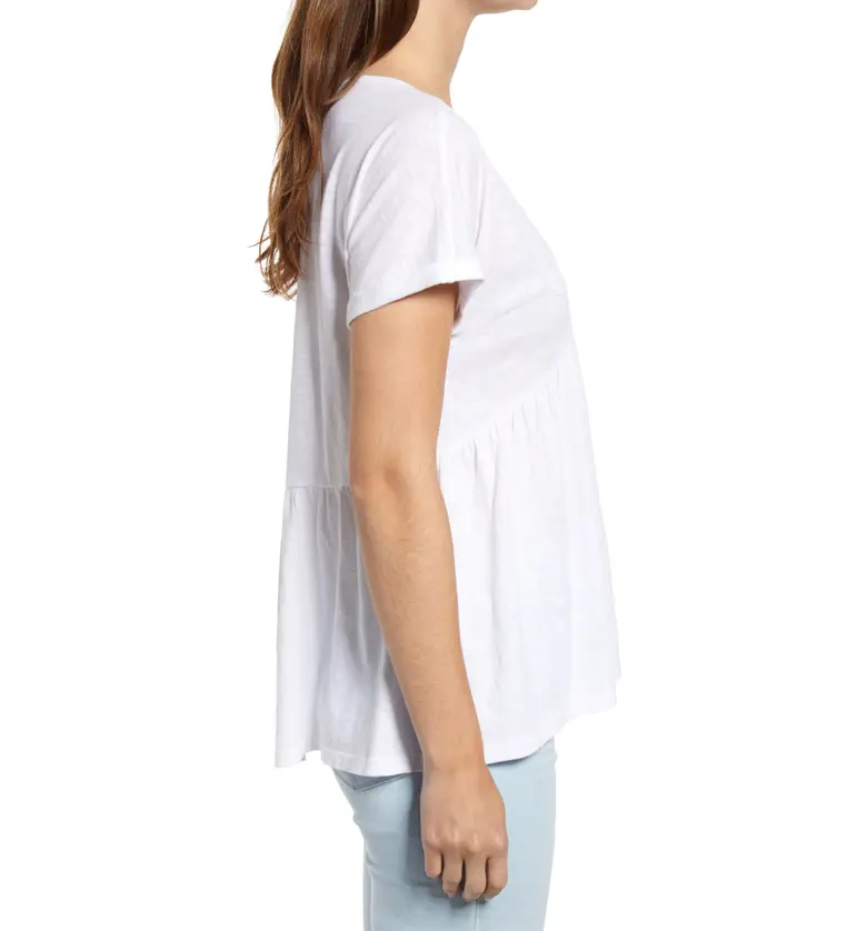  Caslon Embroidered Cotton Slub Jersey Top_WHITE