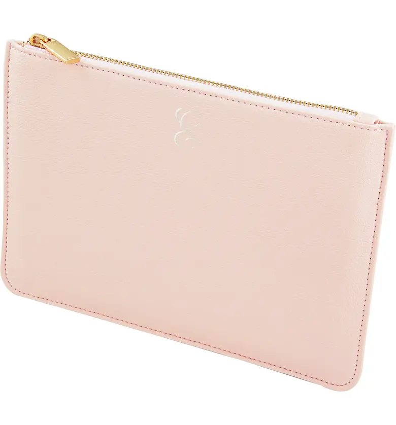 Cathys Concepts Personalized Vegan Leather Pouch_BLUSH PINK E