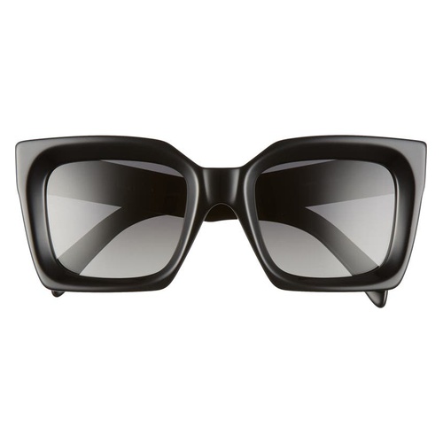 셀린느 CELINE 51mm Polarized Square Sunglasses_BLACK/ SMOKE