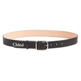 CHLOEE Chloe Logo Leather Belt_BLACK