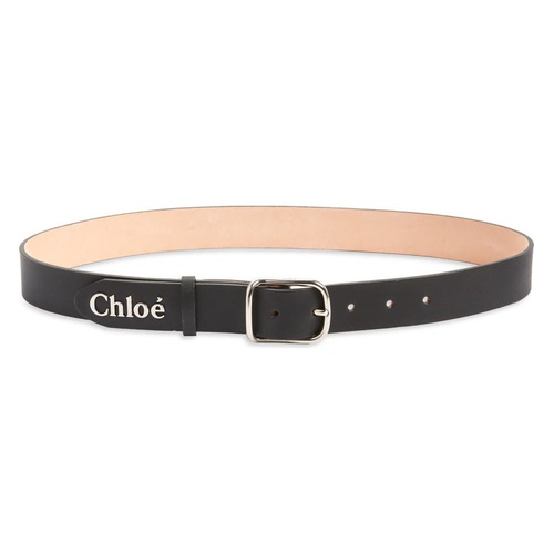  CHLOEE Chloe Logo Leather Belt_BLACK