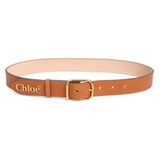 CHLOEE Chloe Logo Leather Belt_CANYON BROWN