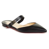 Christian Louboutin Strappy Pointed Toe Mule_BLACK