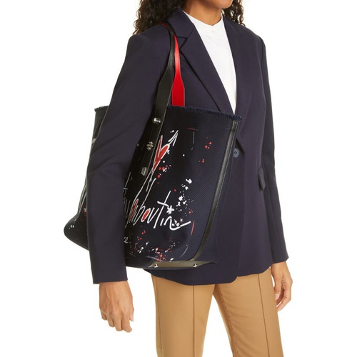  Christian Louboutin Frangibus Canvas Tote_OBSCUR-SNOW/ BLACK/ SILVER