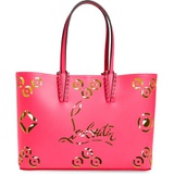 Christian Louboutin Small Cabata Loubinthesky Perforated Leather Tote_FIESTA-CITRONELLE/ FIESTA