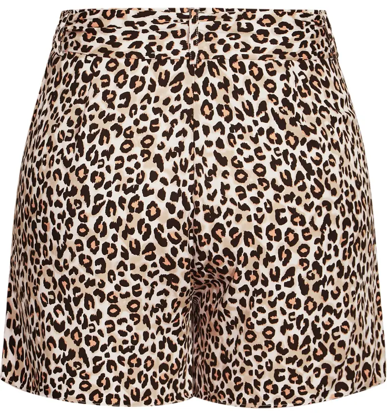  City Chic Prowess Belted Animal Print Shorts_PROWESS