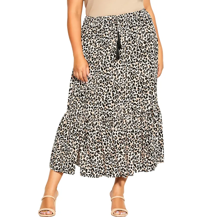 City Chic Prowess Animal Print Skirt_PROWESS