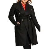 City Chic Sassy Double Breasted Military Jacket_BLACK