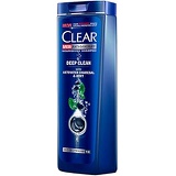 Clear Shampoo Anti Dandruff Deep Clean Activated Charcoal and Mint 3X400ML 13.53OZ