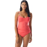 COCO REEF Classic Solids Bespoke Shirred Side Tankini Top