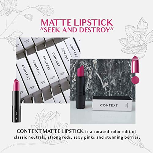  CONTEXT SKIN Matte Lipstick, Cherry Pie, 0.12 Ounce