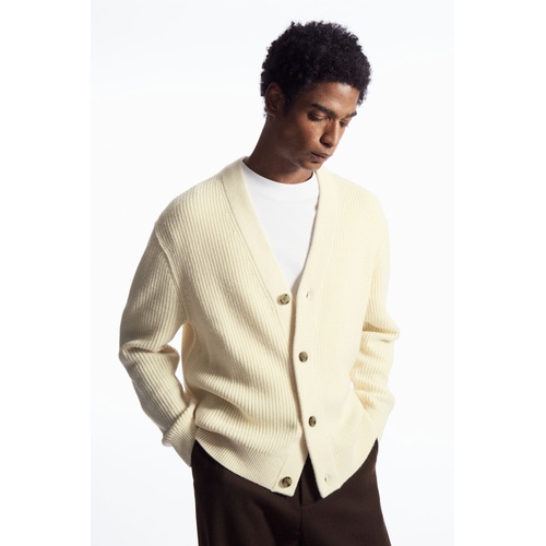 COS RIBBED WOOL AND CASHMERE CARDIGAN