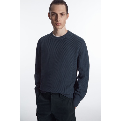 COS STONE-WASHED KNITTED SWEATER
