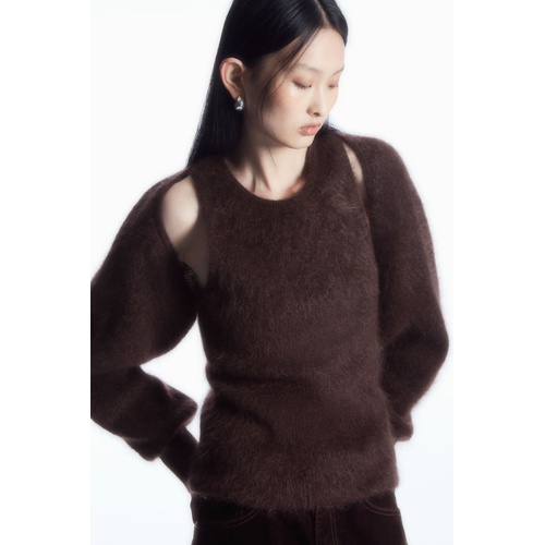 COS CROPPED MOHAIR HYBRID CARDIGAN