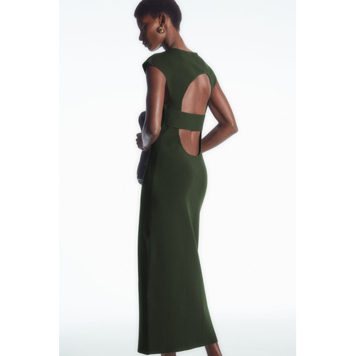 COS OPEN-BACK KNITTED MIDI DRESS