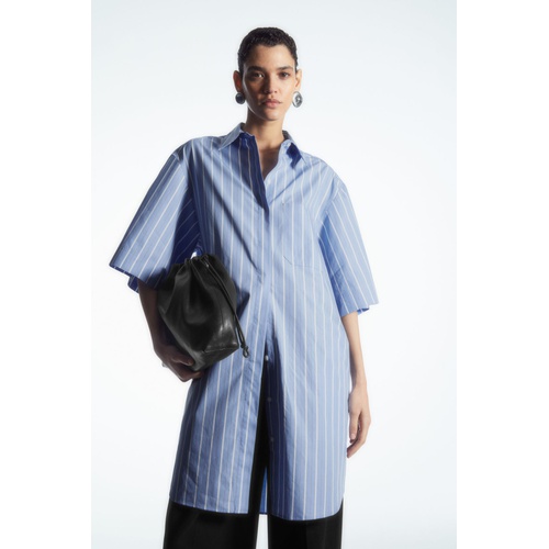 COS OVERSIZED POPLIN MINI SHIRT DRESS