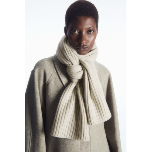 COS CHUNKY RIBBED PURE CASHMERE SCARF