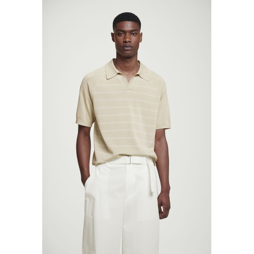 COS STRIPED KNITTED POLO SHIRT