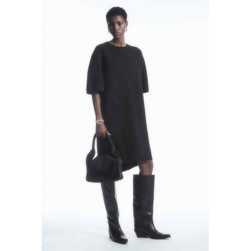 COS OVERSIZED-FIT WOOL T-SHIRT DRESS