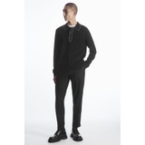 TURN-UP TAPERED WOOL PANTS