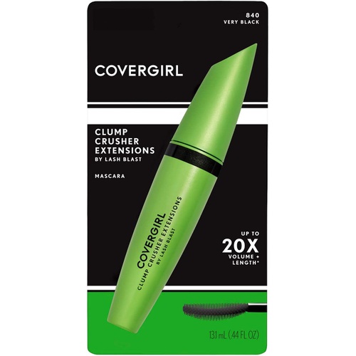  COVERGIRL Clump Crusher Extensions LashBlast Mascara, 0.44 Fl Oz (Pack of 1), Very Black Color, For Longer & Fuller Looking Lashes, 1 Count