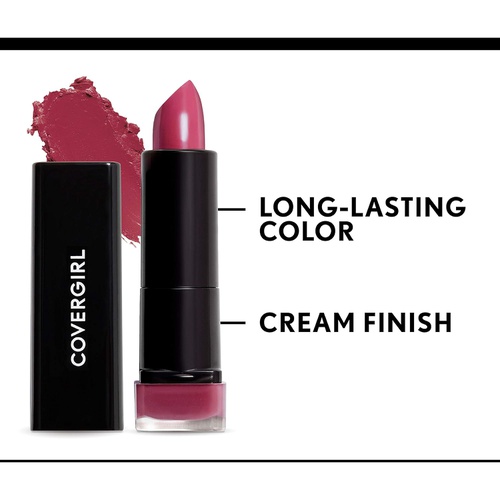  COVERGIRL Exhibitionist Lipstick Cream, Tempting Toffee 255, Lipstick Tube 0.123 OZ (3.5 g)