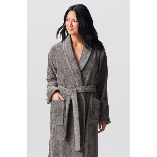  Coyuchi Cloud Loom Unisex Organic Cotton Robe_SLATE