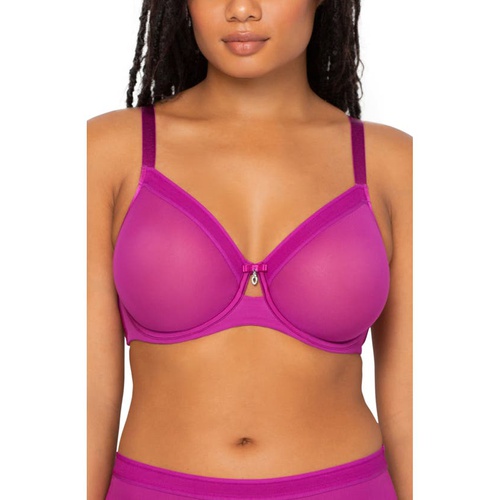  Curvy Couture Full Figure Mesh Underwire Bra_PLUMERIA