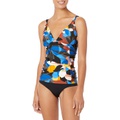 Calvin Klein Womens Standard Barbell Tankini Top