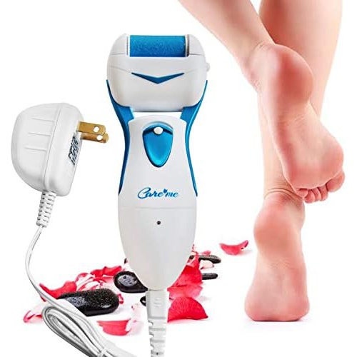  Care me Powerful Electric Foot Callus Remover Rechargeable-Top Rated Electronic Foot File Removes Dry, Dead, Hard, Cracked Skin & Calluses- Best Foot Care Pedicure Tool for Soft Sm