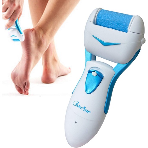  Care me Powerful Electric Foot Callus Remover Rechargeable-Top Rated Electronic Foot File Removes Dry, Dead, Hard, Cracked Skin & Calluses- Best Foot Care Pedicure Tool for Soft Sm