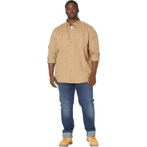 칼하트 Carhartt Big & Tall Flame-Resistant Force Original Fit Lightweight Long Sleeve Button Front Shirt