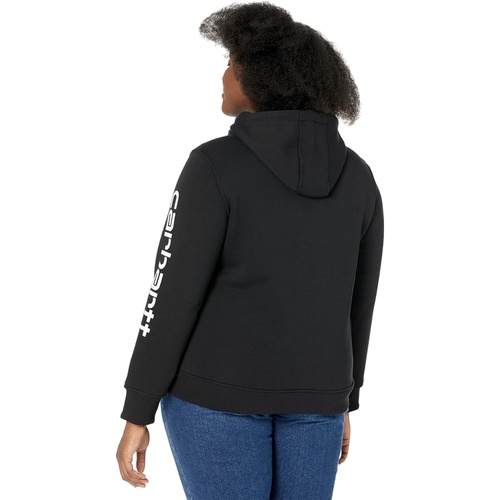 칼하트 Carhartt Plus Size Clarksburg Sleeve Logo Hooded Sweatshirt
