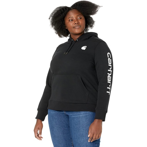 칼하트 Carhartt Plus Size Clarksburg Sleeve Logo Hooded Sweatshirt