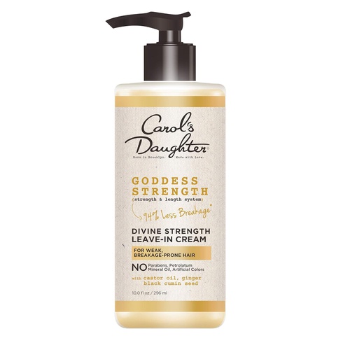  Leave In Conditioner with Castor Oil, Black Seed Oil and Ginger | for Weak, Breakage Prone Hair | Goddess Strength by Carols Daughter | Paraben Free | 10.1 Fluid Ounces