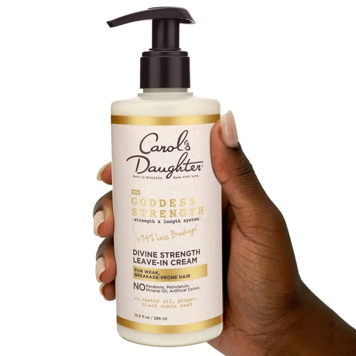  Leave In Conditioner with Castor Oil, Black Seed Oil and Ginger | for Weak, Breakage Prone Hair | Goddess Strength by Carols Daughter | Paraben Free | 10.1 Fluid Ounces