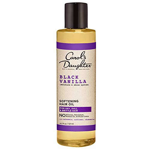  Carol's Daughter Carol’s Daughter Black Vanilla Moisture & Shine Pure Hair Oil For Dry Hair and Dull Hair, with Calendula, Chamomile and Safflower, Silicone Free Hair Oil, Paraben Free, 4.3 fl oz (