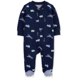 Baby Boys and Baby Girls 2-Way Zip Sleep and Play Coverall