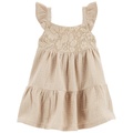 Baby Girls Lace Tiered Flutter Dress