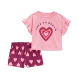 Toddler Girls Love To Dream Heart Loose-Fit Pajamas 2 Piece Set