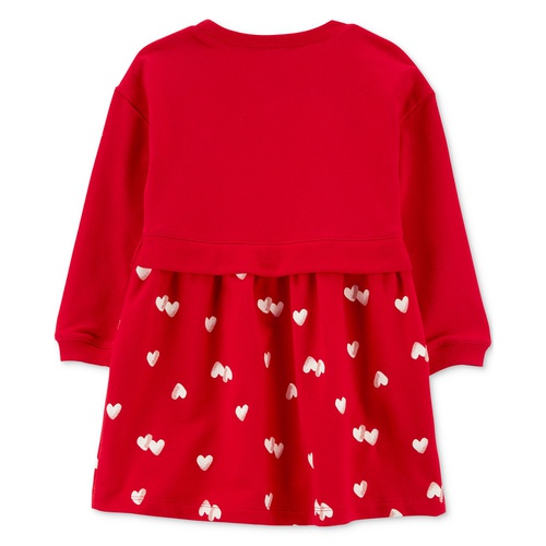 카터스 Toddler Girls Love Hearts Layered-Look Dress with Diaper Cover